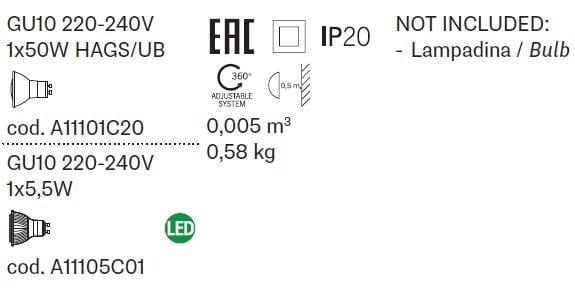 Регулируемая металлическая настольная лампа Fabbian Beluga Steel ARCH-00097942 - Вид №1