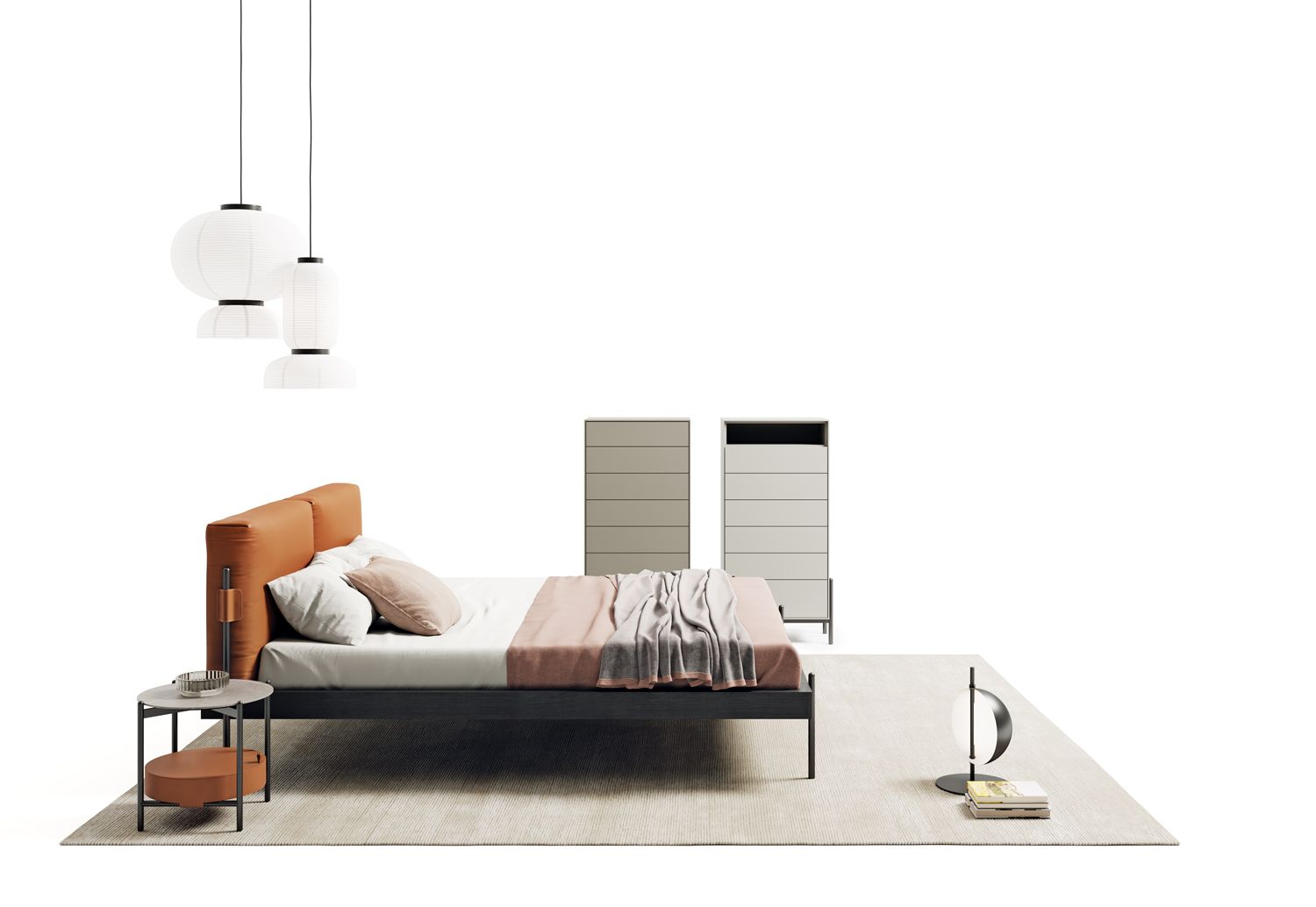 Деревянная двуспальная кровать с мягким изголовьем Dall'Agnese Supernova ARCH-00056754 - Вид №1