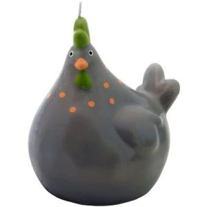 Свеча Курица с росписью серая 45060 см