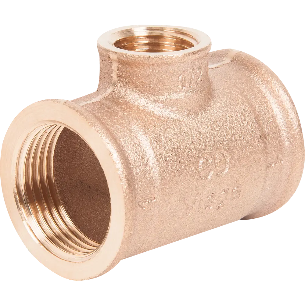 Тройник Viega внутренняя резьба 1x1/2x1" бронза 362515 STLM-2105422