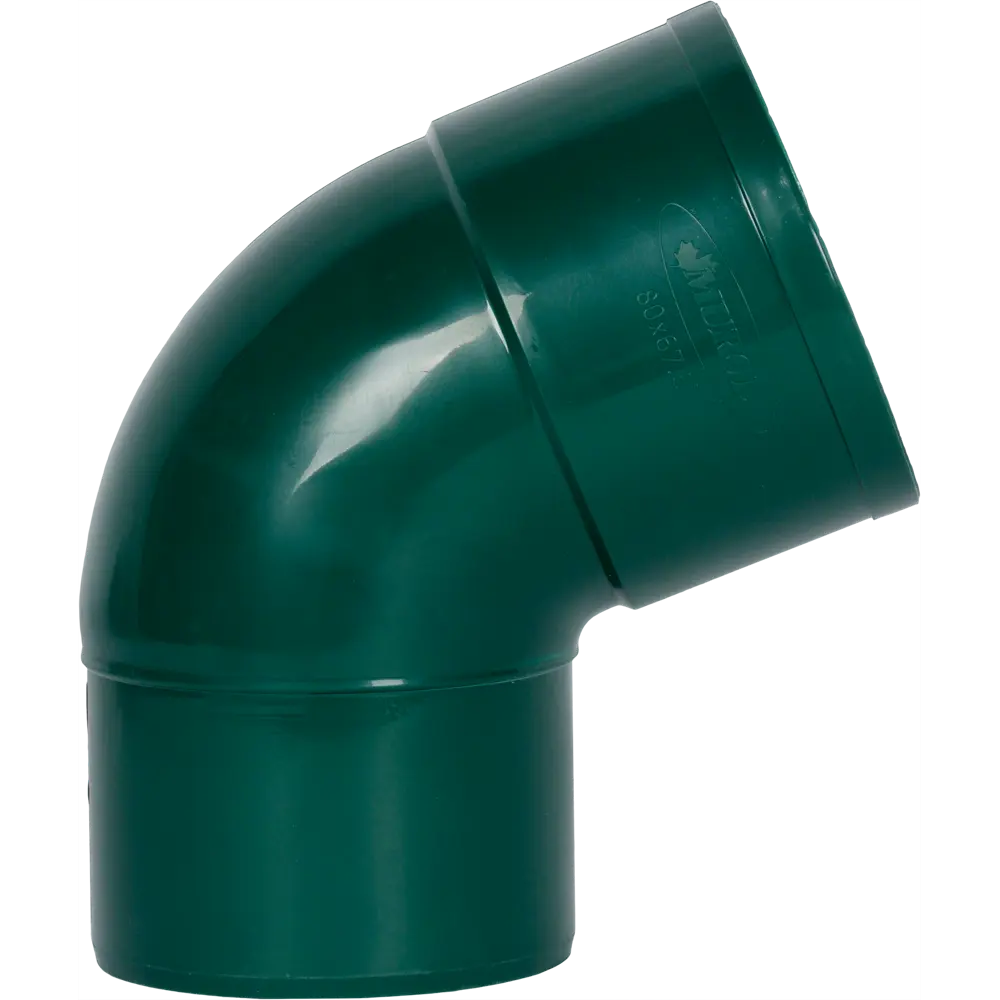 Отвод соединения трубы 67/80 цвет зеленый MUROL STLM-2084494 - Вид №1