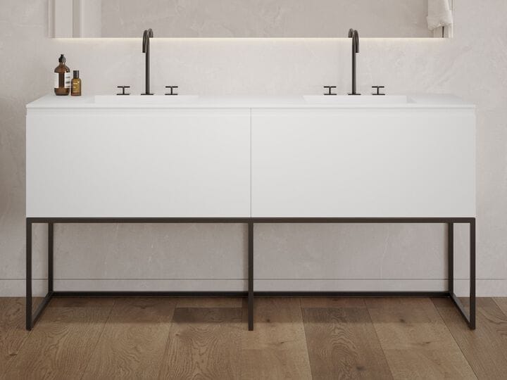 Двойной шкаф для раковины из массива дерева со встроенной раковиной RILUXA Gaia ARCH-00073813