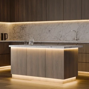 Светодиодная лента для контурной подсветки Apeyron SMD3528 24В 8мм 10м 5Вт/м 60диод/м 400лм/м 3000К теплый белый свет