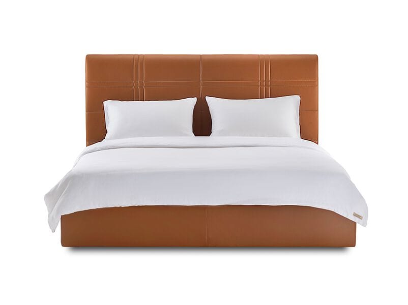 Кожаная двуспальная кровать с мягким изголовьем HC28 maison High Line ARCH-00074048 - Вид №1