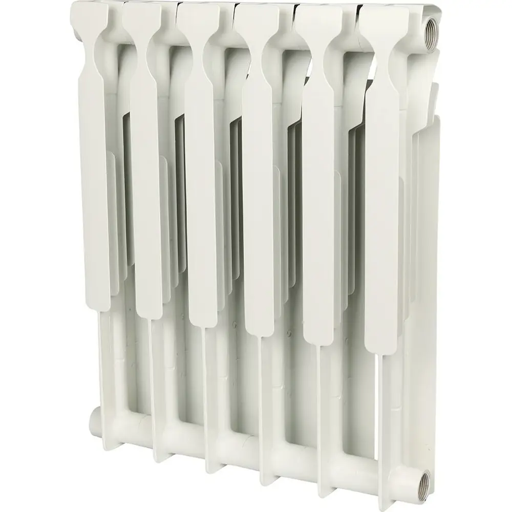 Радиатор секционный Rommer Optima BM 500/85 6 секций боковое подключение биметалл белый Отсутствует STLM-2038686 - Вид №1