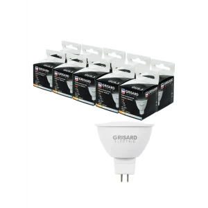 Набор ламп светодиодных Grisard Electric MR16 GU5.3 7Вт 3000K GRE-002-0064 GU5.3 170-240 В 7 Вт спот матовая 630 Лм теплый белый свет 10 шт