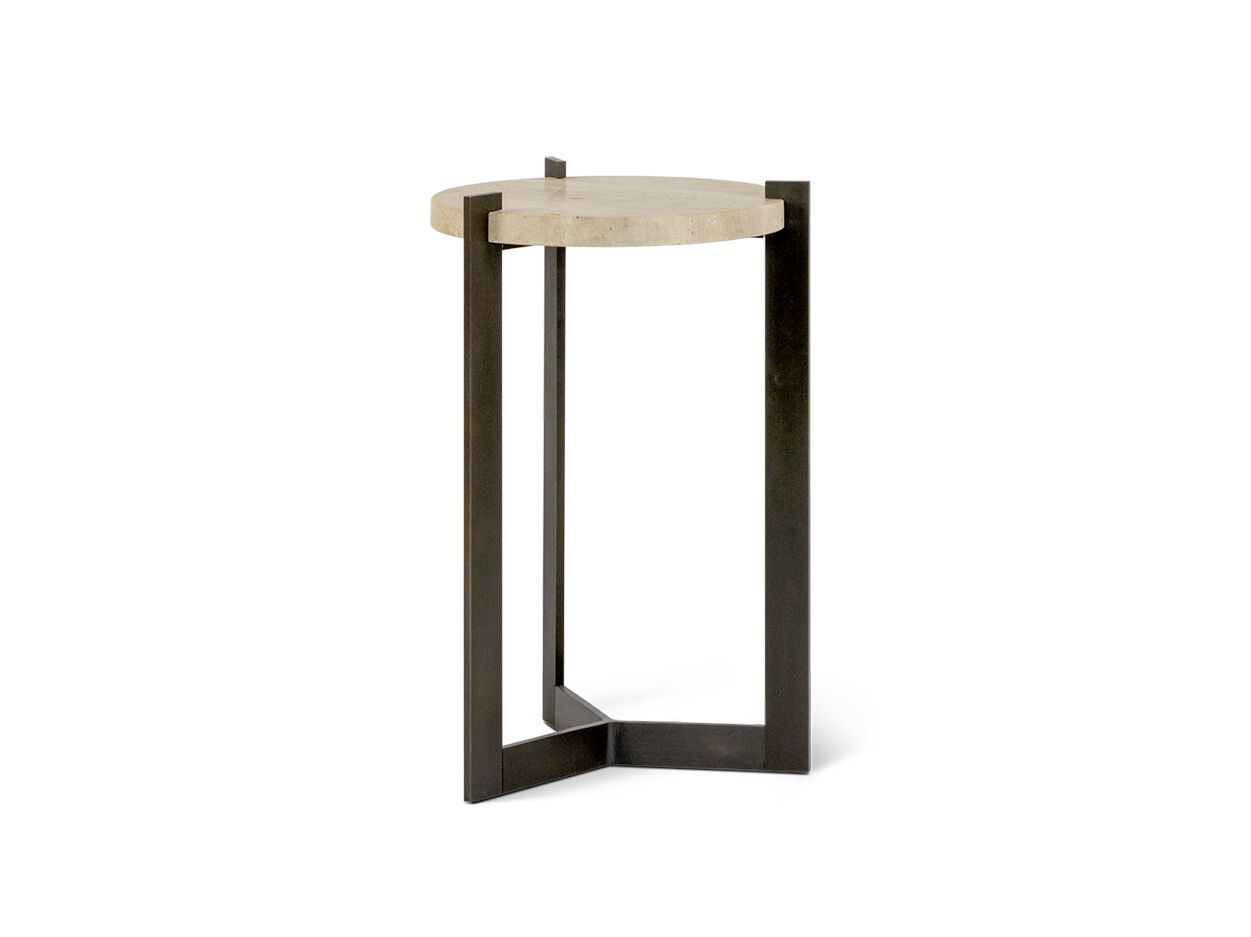 Круглый журнальный столик из травертина и латуни JOSÉ LEITE DE CASTRO KAORY ARCH-00127195 - Вид №4