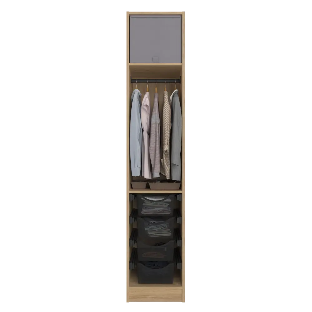 Короб с крышкой Spaceo Granit 3, 360x330x420 мм, 49 л, нетканый, цвет серый STLM-2196359 - Вид №1