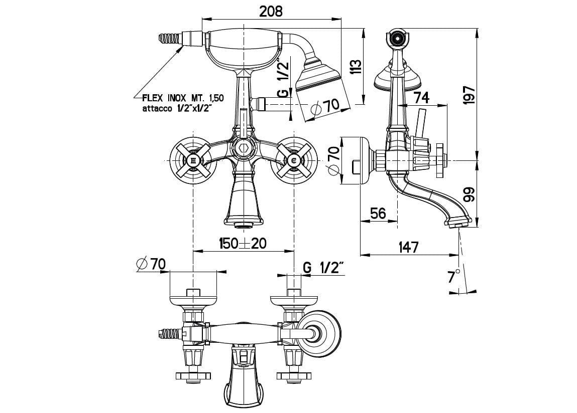 Наружная настенная ванна Gaia Mobili Complements ARCH-00004678