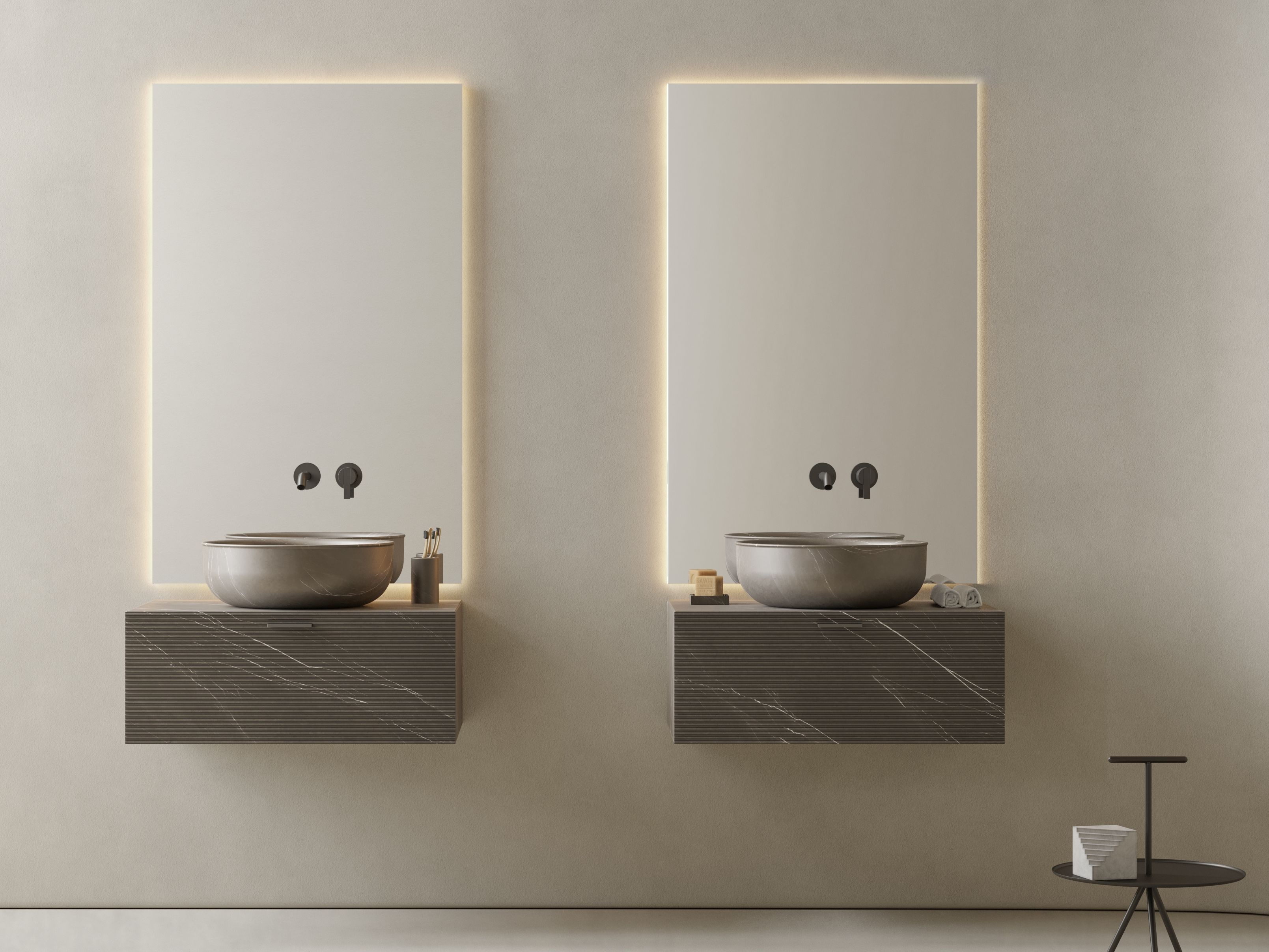 Мраморный подвесной умывальник Inbani решетки ARCH-00137457