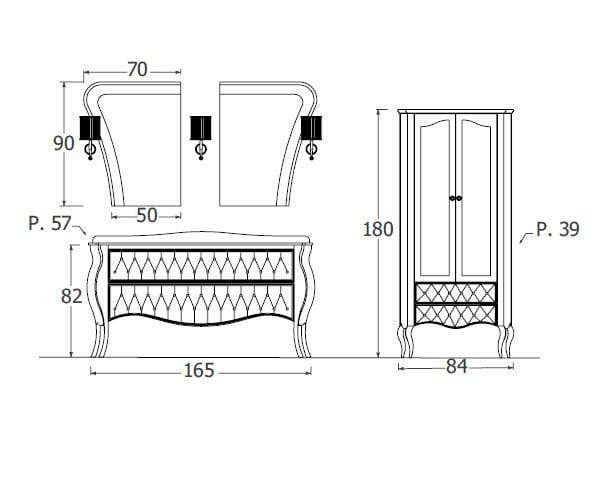 Двойной умывальник с ящиками LEGNOBAGNO Style ARCH-00002298 - Вид №3