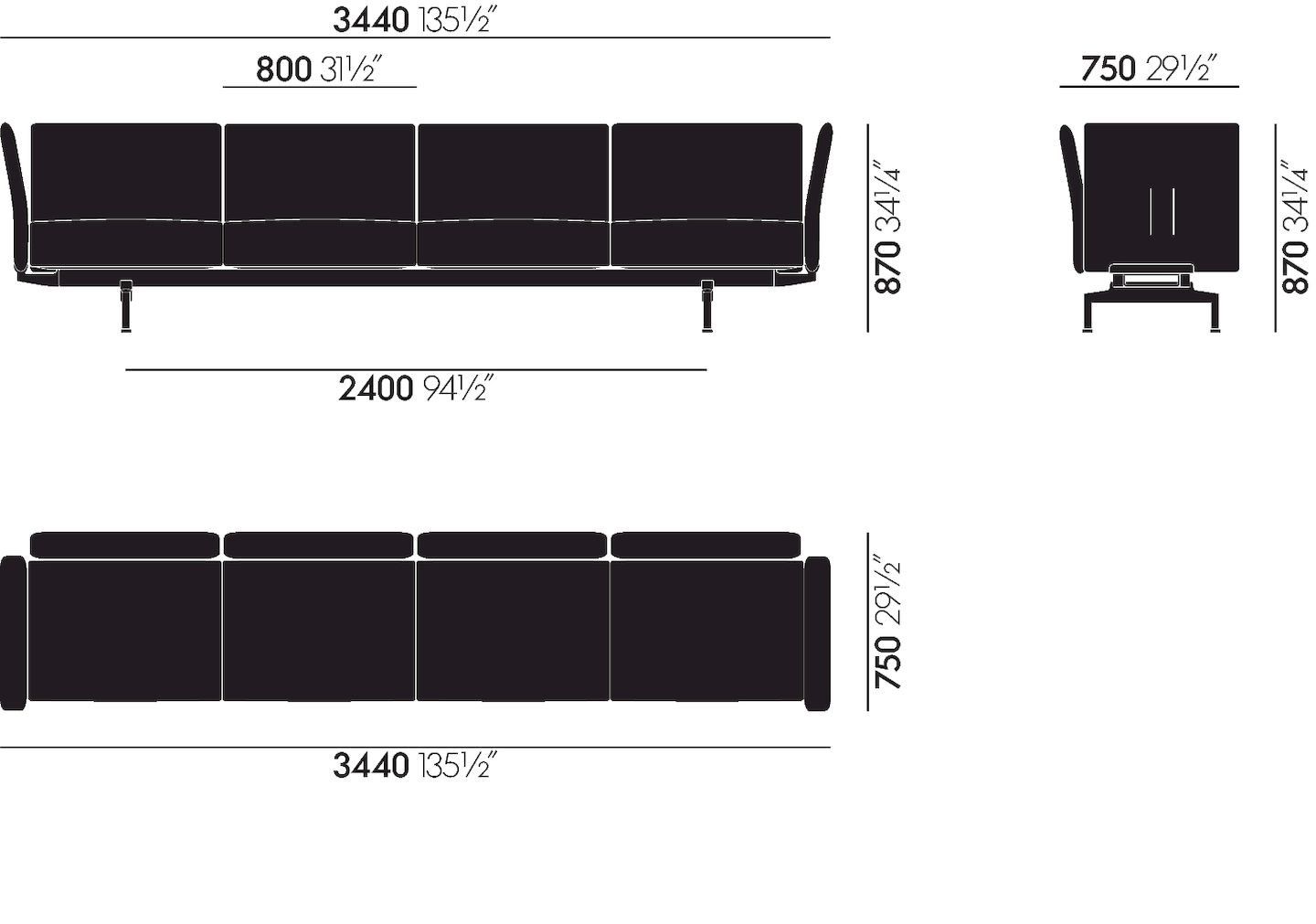 Секционный диван VITRA мягкая работа ARCH-00079650 - Вид №49