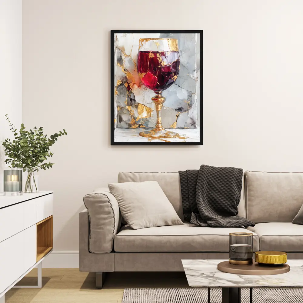 Картина в раме Бокал вина 40x50 см цвет разноцветный POSTERMARKET STLM-2002700 - Вид №2