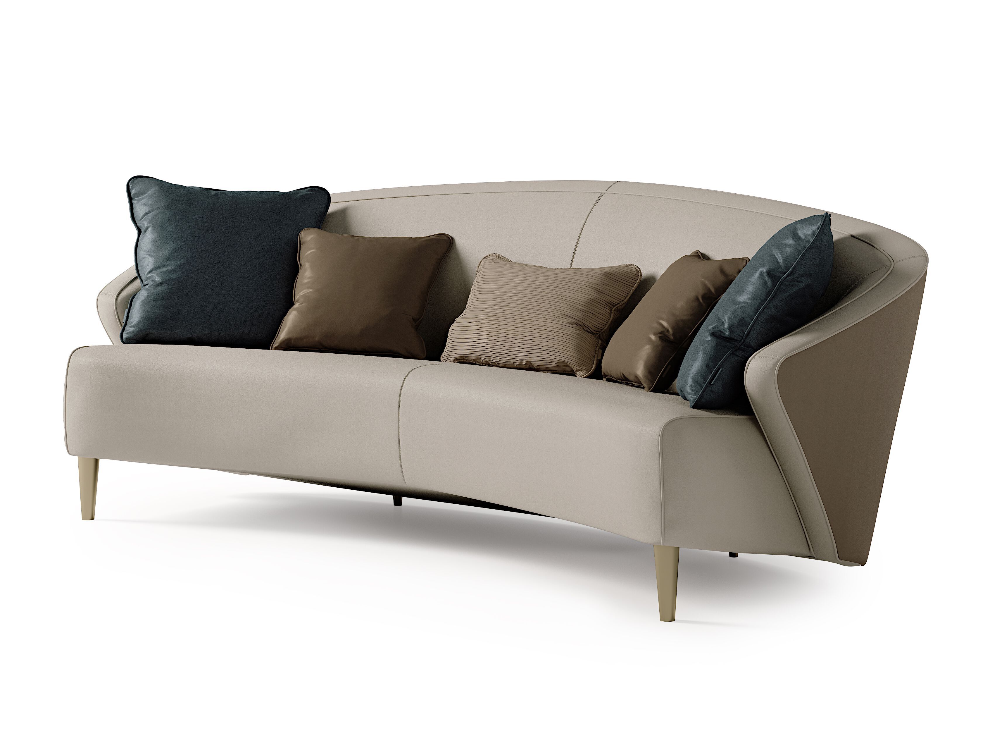 Кожаный изогнутый диван Bizzotto Italia Atmosphera ARCH-00048352