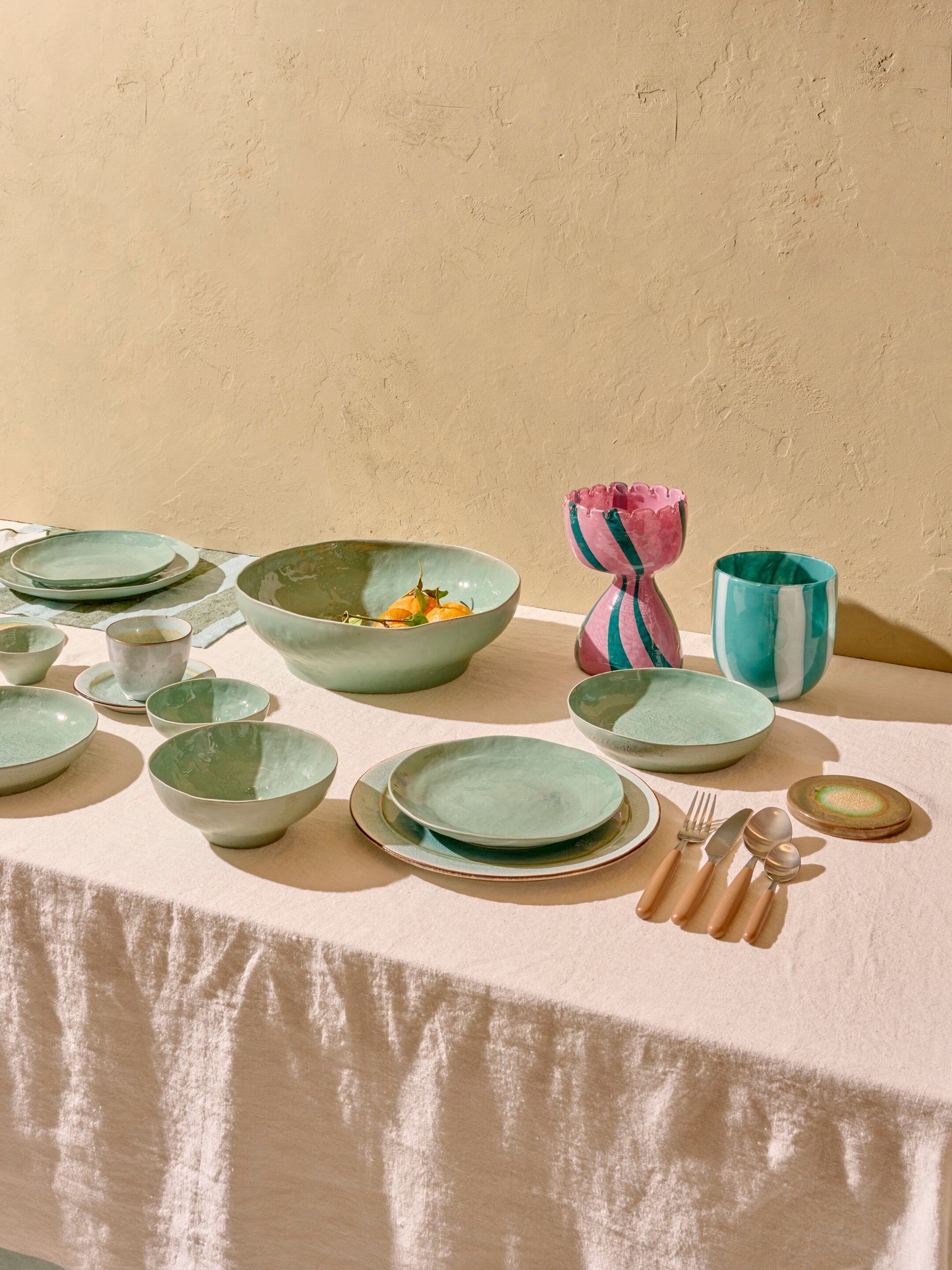 Круглая ваза из дутого стекла POMAX Волны ARCH-00104261 - Вид №3