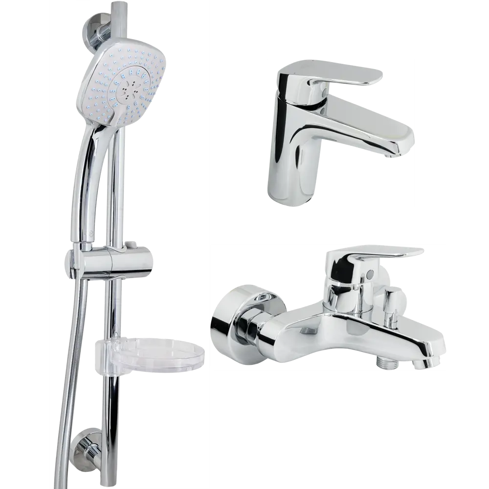 Комплект для душа 3 в 1 Ideal Standard «Ceraflex» 3 режима цвет хром Без серии STLM-2062556
