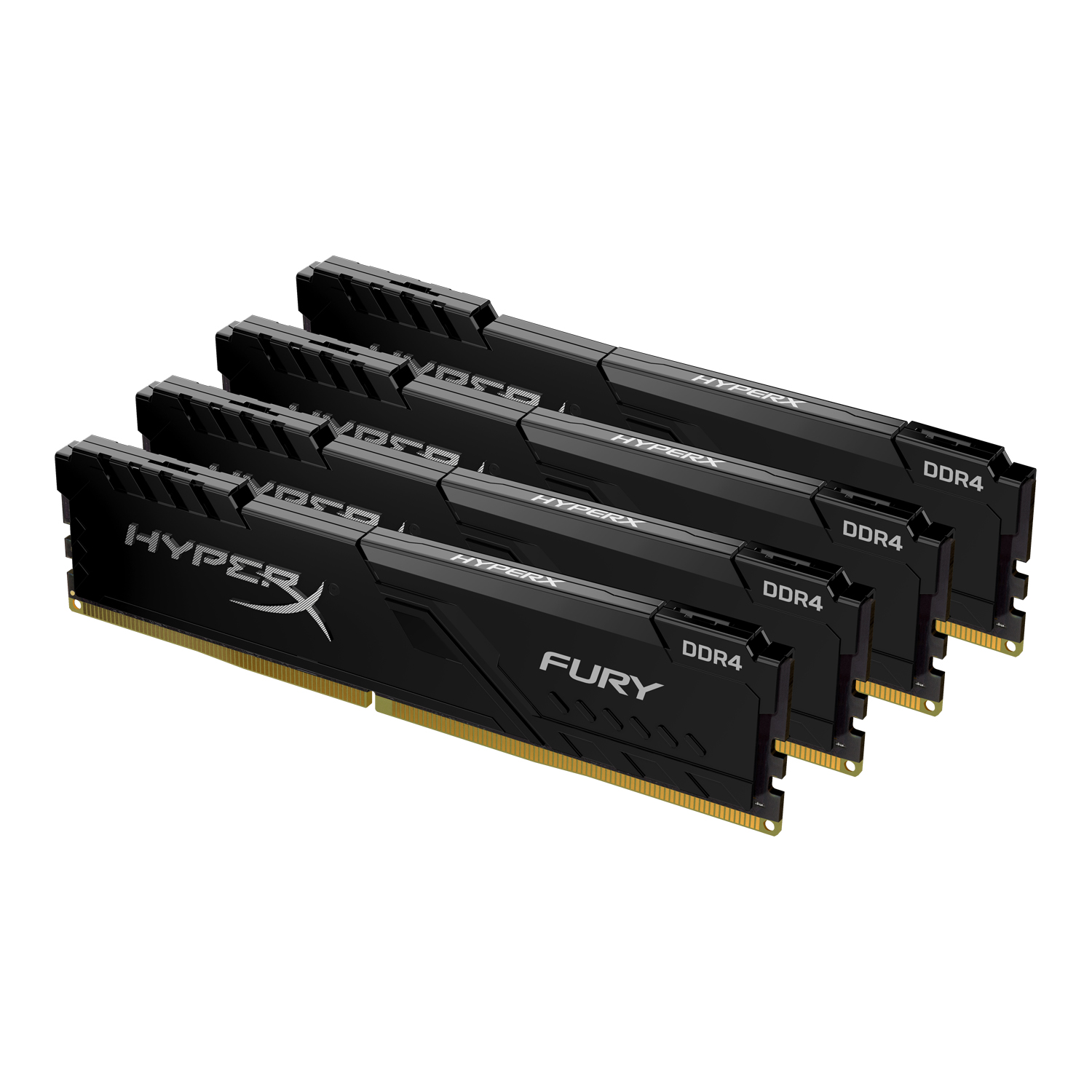 HX430C16FB4K4/64 64gb 3000mhz ddr4 cl16 dimm (kit of 4) hyperx fury black Kingston Santreyd  - Вид №2