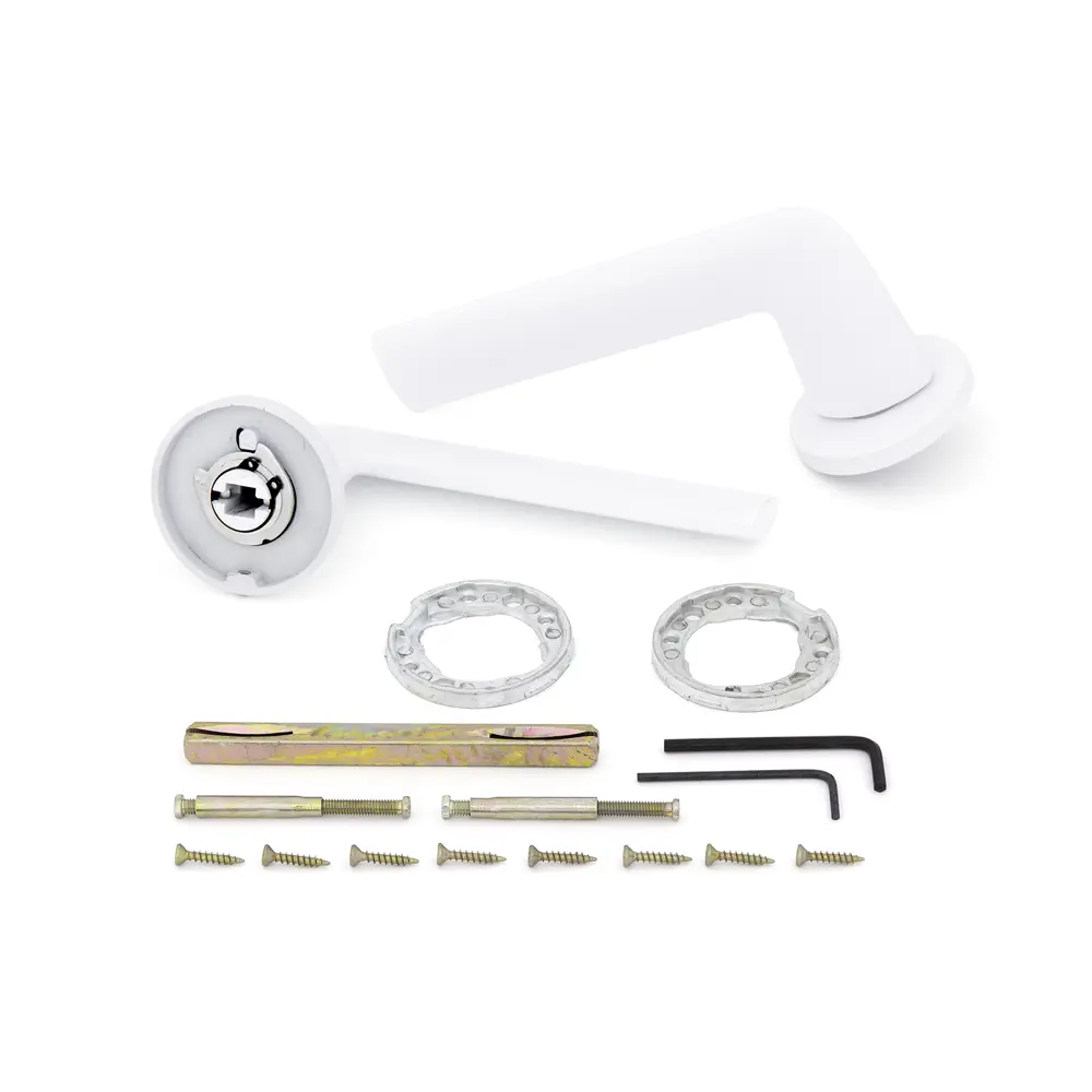 Дверные ручки Palladium Z 111 WP, без запирания, комплект, цвет белый STLM-2017021 - Вид №1