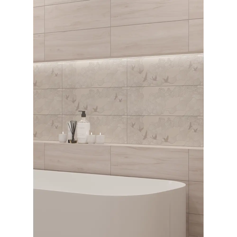 Настенная плитка LB Ceramics Юген 20x60 см 0.84 м² цвет белый STLM-2107308 - Вид №4