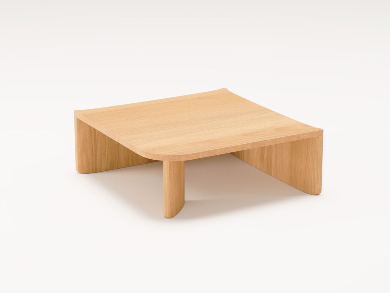 Низкий квадратный журнальный столик из дуба Wewood купол ARCH-00079469