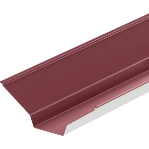 Ендова верхняя 115x30x115 мм 2 м RAL 3005 0.4 мм красный