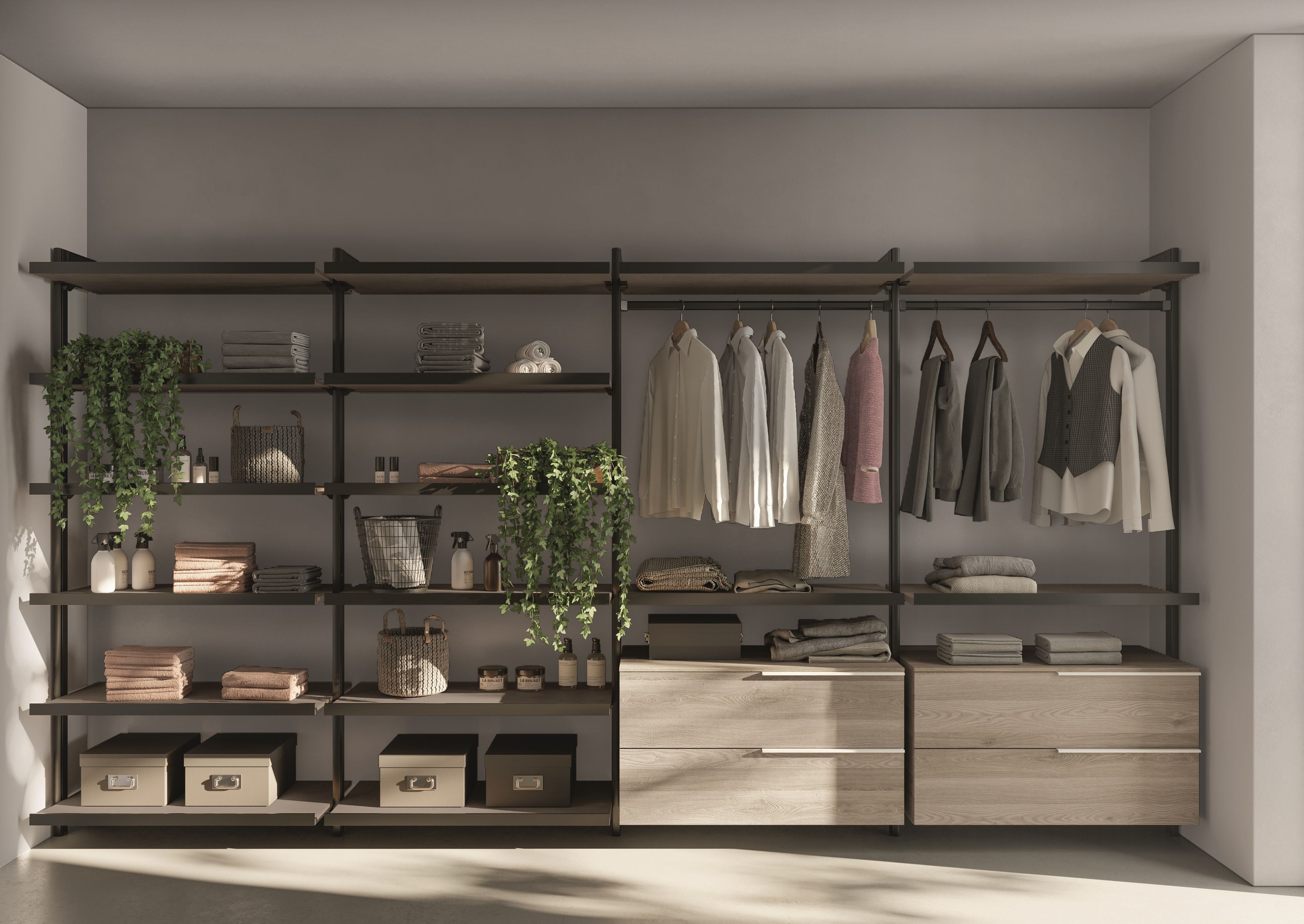 Модульный шкаф для белья Ideagroup пространство-время ARCH-00091733 - Вид №2