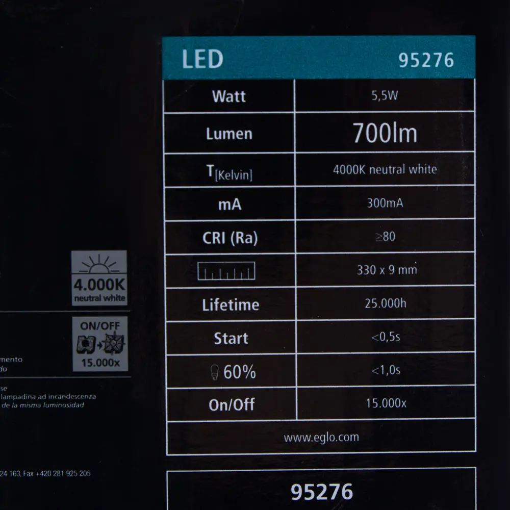 Панель светодиодная встраиваемая Fueva 4000K 120х120 мм Eglo STLM-2083183 - Вид №4
