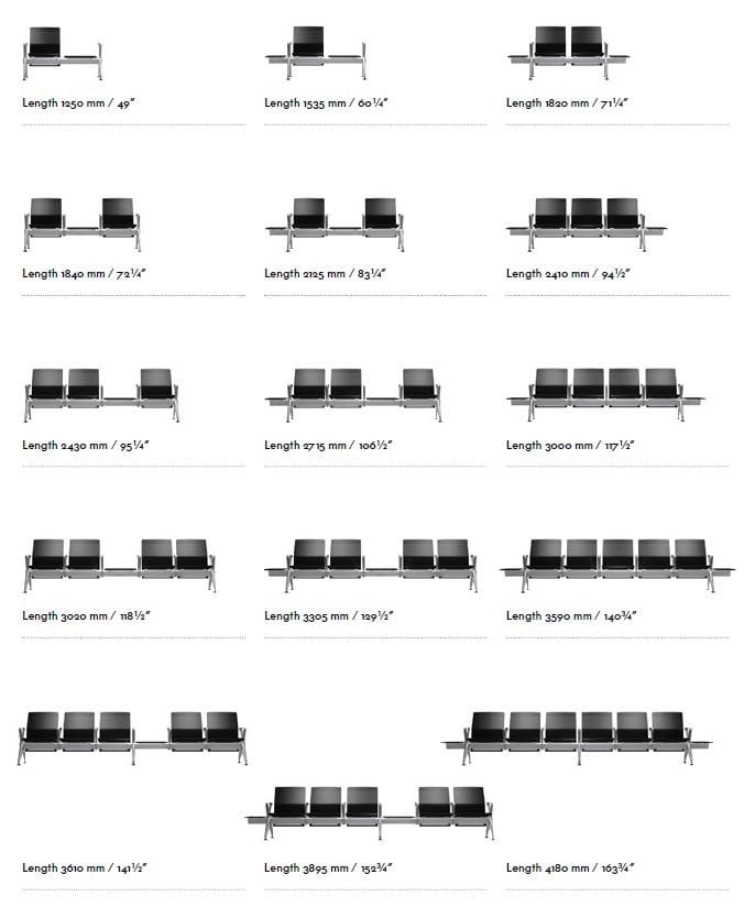 Сиденье на штанге с перфорированными стальными подлокотниками VITRA AIRLINE ARCH-00091918 - Вид №5