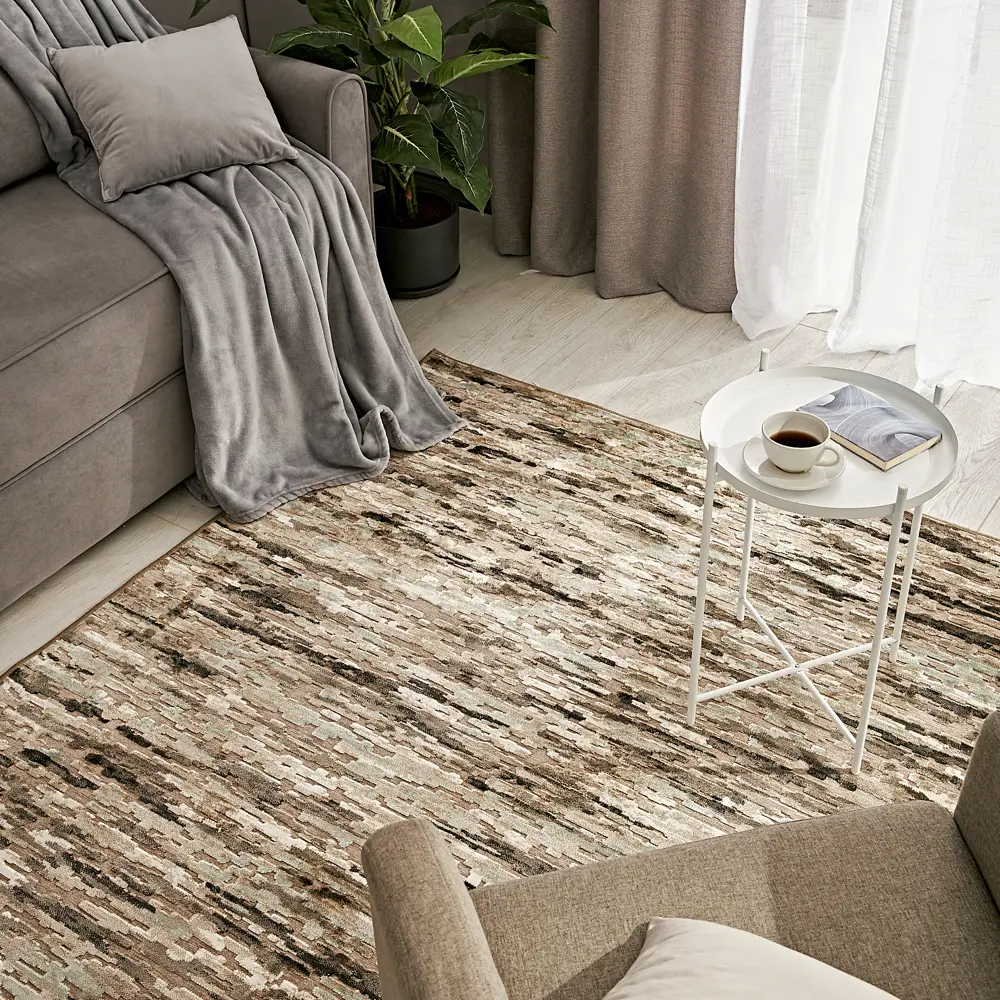 Ковер вискоза Genova 308-652590 65x110 см цвет бежевый RAGOLLE STLM-2105137