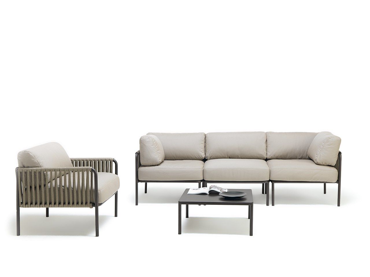 Кресло для сада из акриловой ткани с подлокотниками Vermobil Ки-Уэст ARCH-00008846 - Вид №1