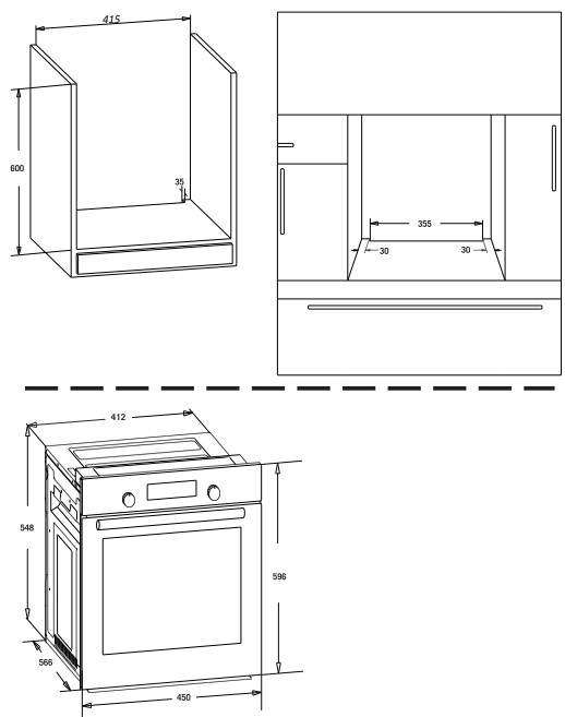 5466341 Электрический духовой шкаф Simfer B4EW19070 белый STDN-0047703 - Вид №7