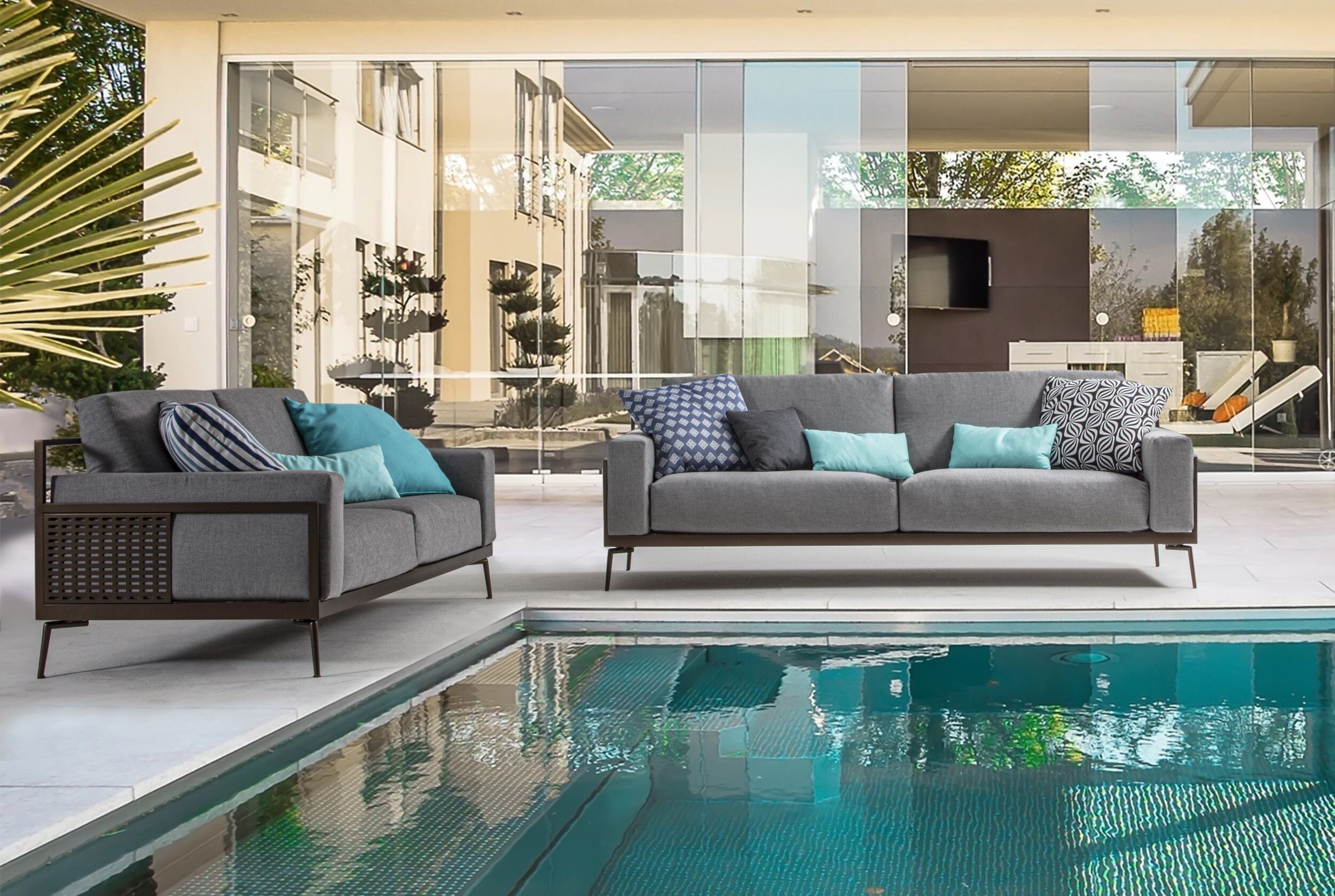 3-местный тканевый съемный садовый диван GRUPPO FOX FuoriPorta ARCH-00109369 - Вид №1