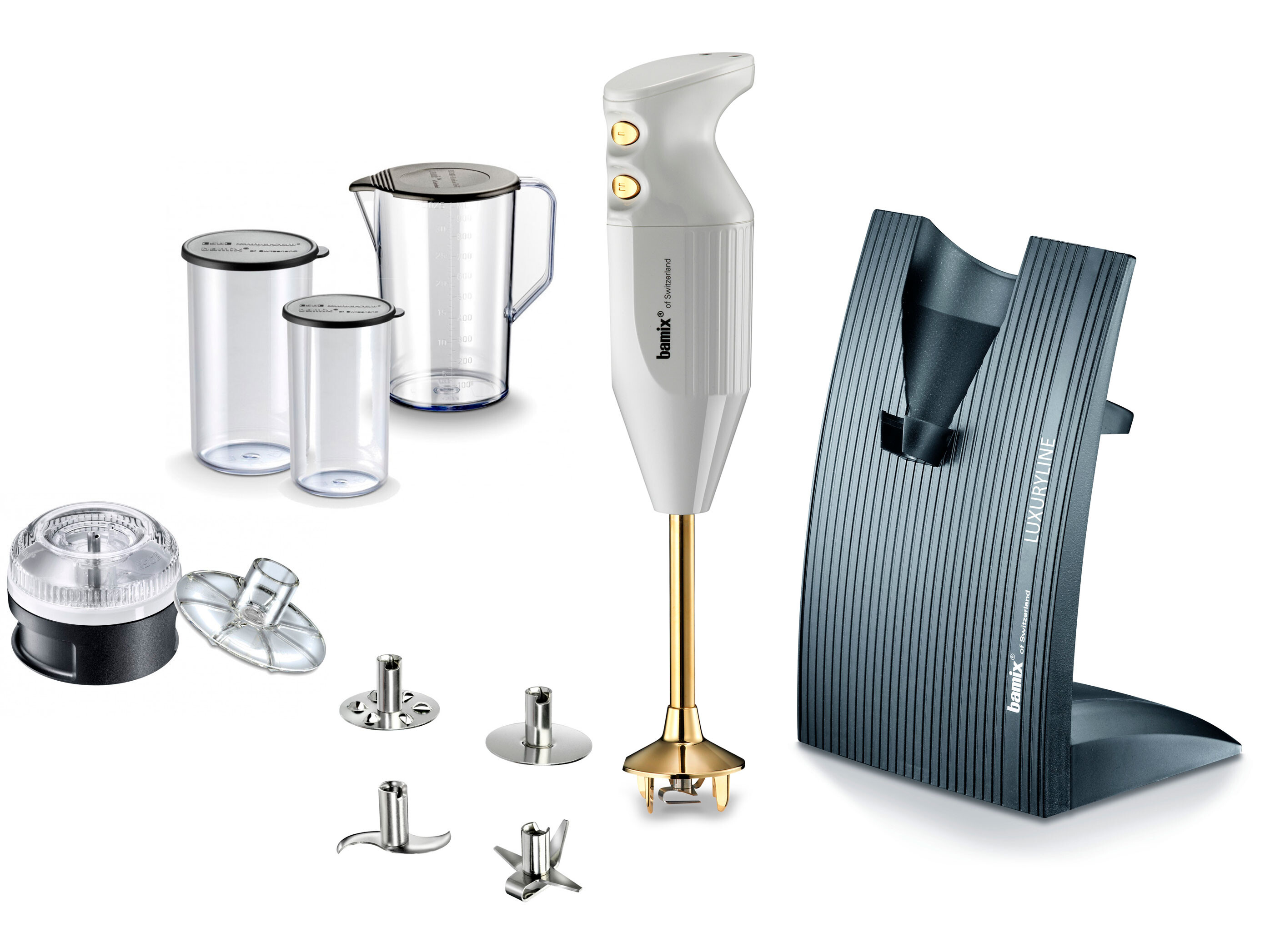 8171878 Блендер погружной Bamix LuxuryLine M200 белый STDN-0070179