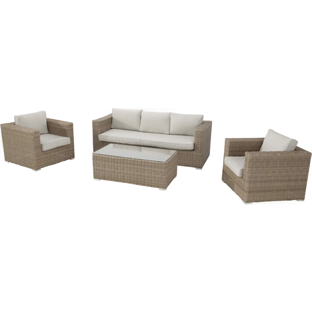 Кресло садовое Alu 820x690x800 мм, алюминий/полиротанг, цвет бежевый NATERIAL STLM-2139024 - Вид №4