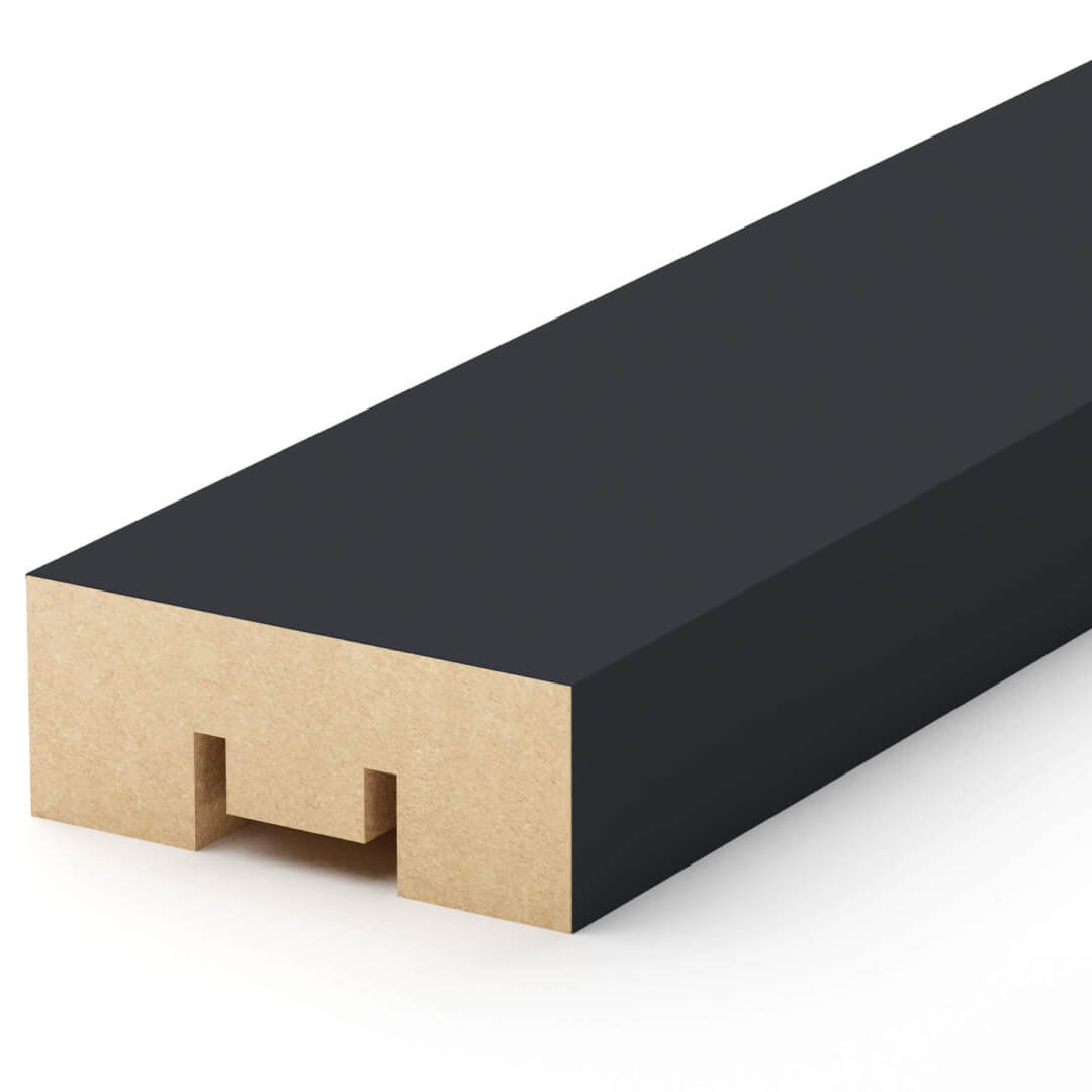 Интерьерная рейка МДФ STELLA Бриона Black Edition 16*40*2700 (уп.8шт.) Standart STSR-802