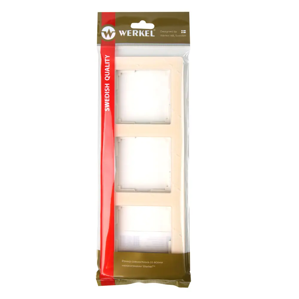 Рамка для розеток WERKEL Acrylic в цвете айвори - 3 поста 86884243 STLM-0072323 - Вид №3
