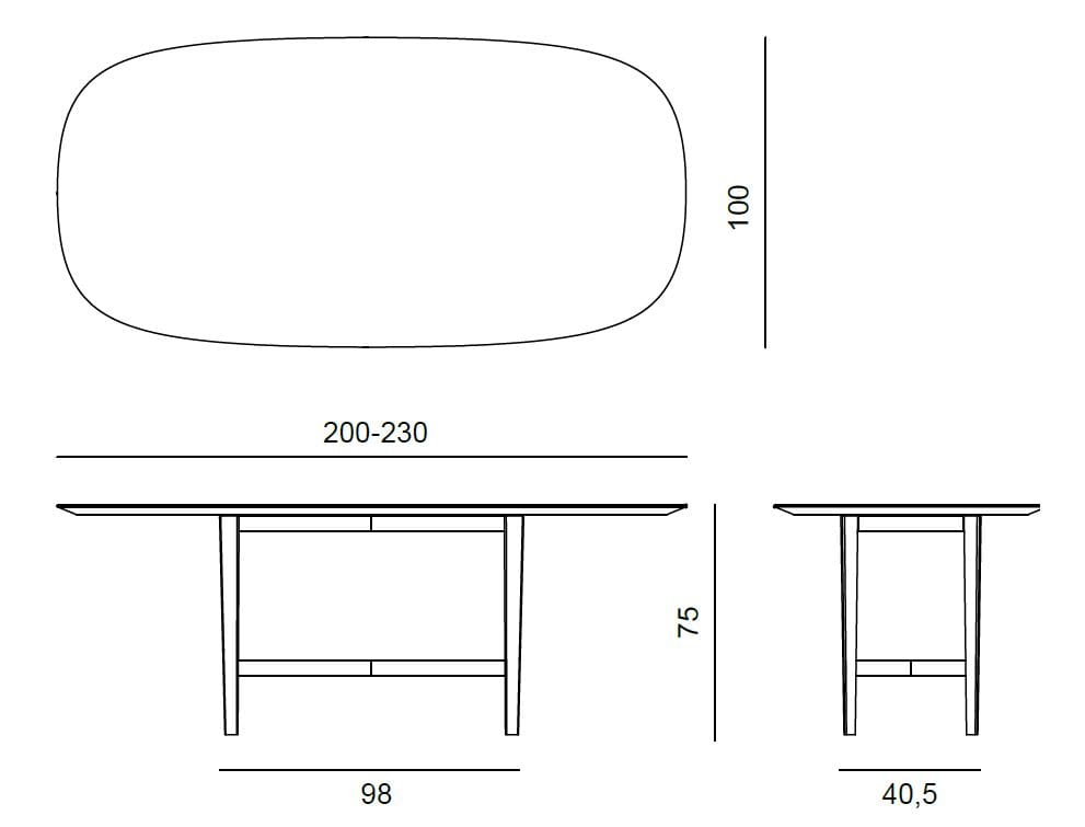 Прямоугольный лакированный стол из бука и МДФ BBB ARCH-00029655 - Вид №2