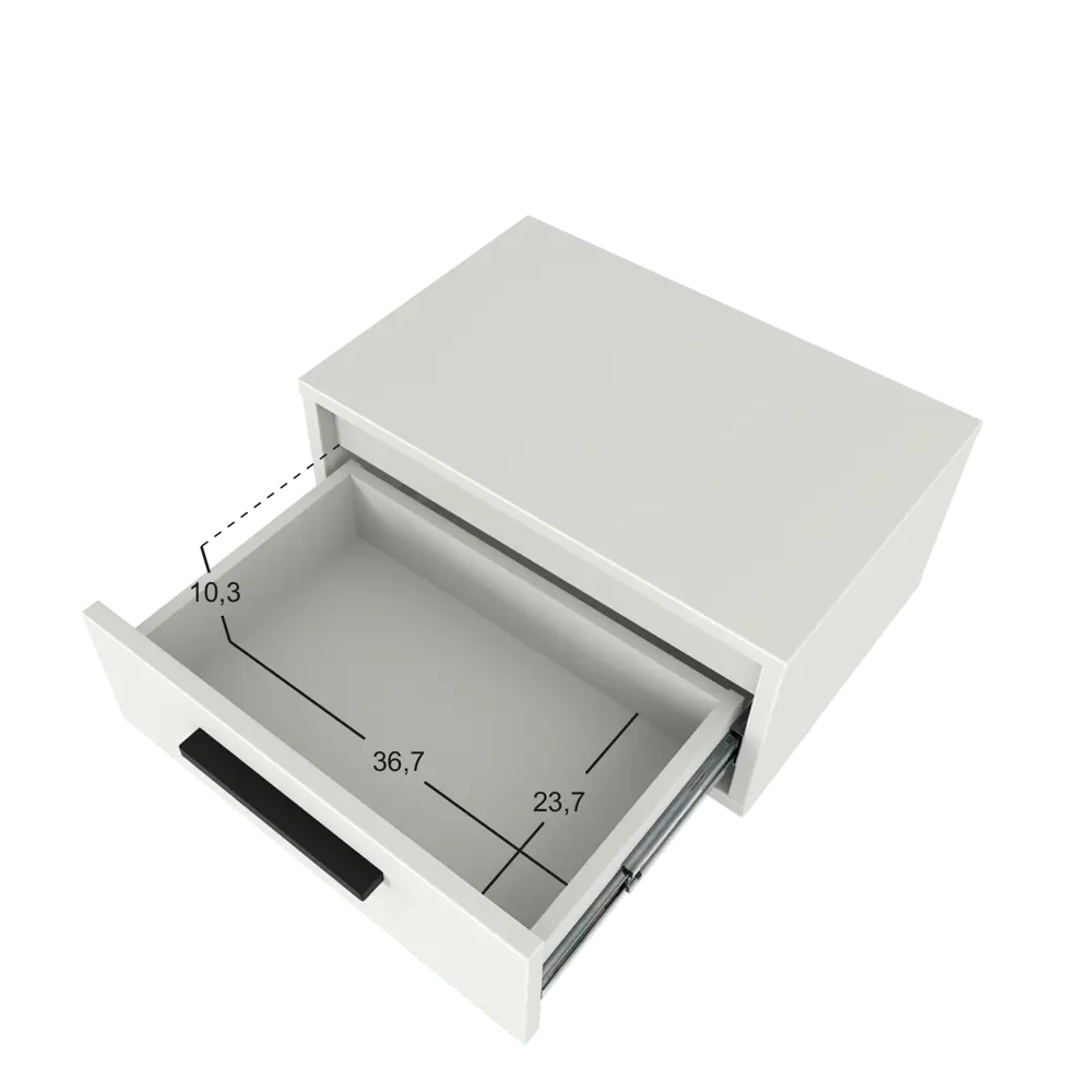 Тумба прикроватная подвесная Лион 45x20x30 см ЛДСП цвет белый Santreyd STLM-2041562 - Вид №7