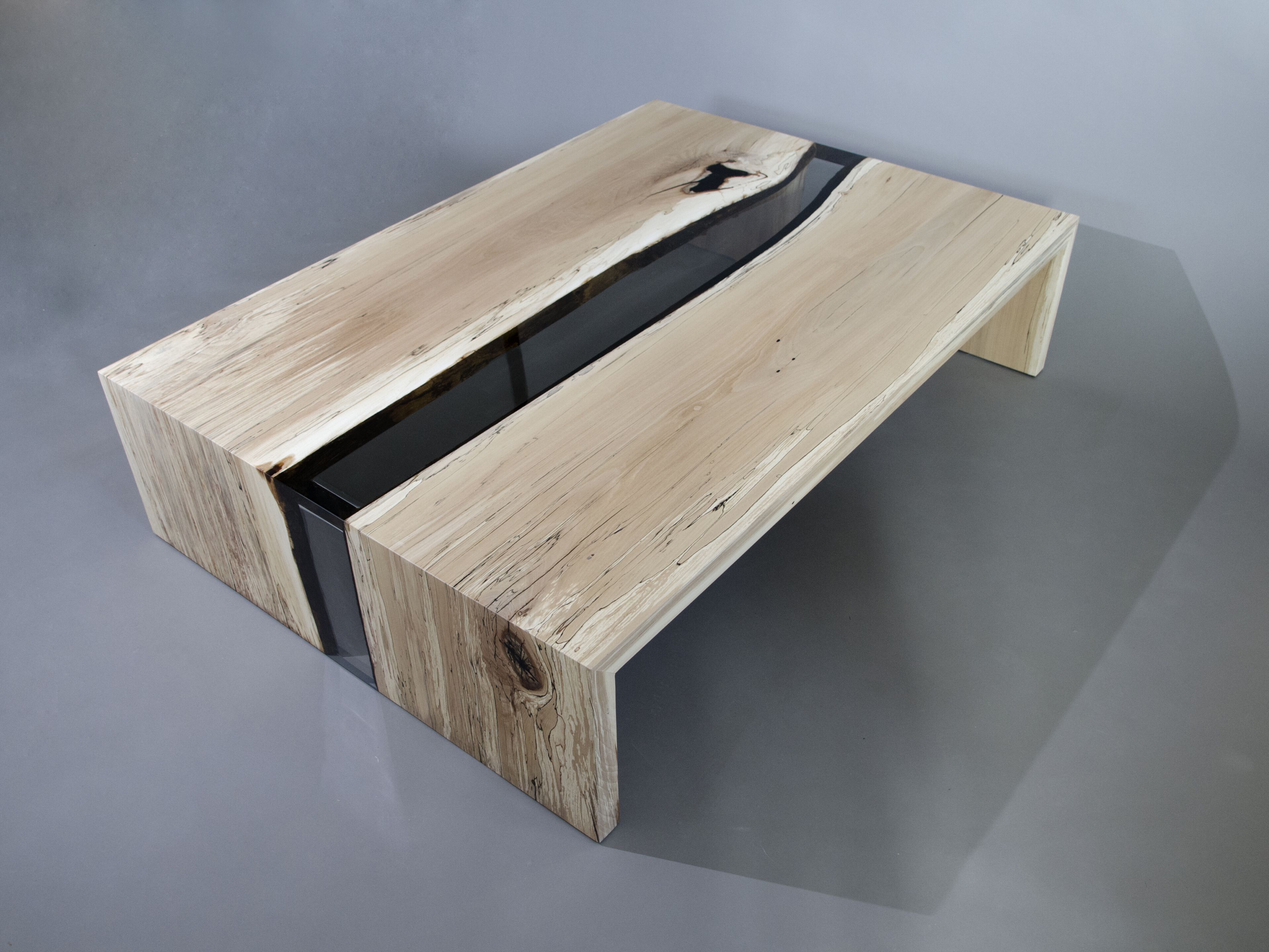 Прямоугольный журнальный столик из массива дерева и смолы alcarol Fungi ARCH-00027637 - Вид №2