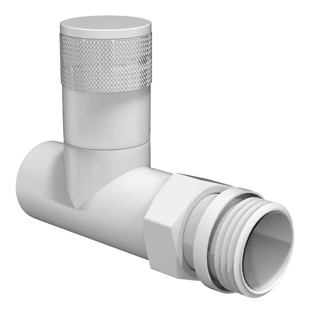 Набор вентилей для радиатора Royal Thermo Piano 1/2" прямой цвет белый STLM-2195871 - Вид №1