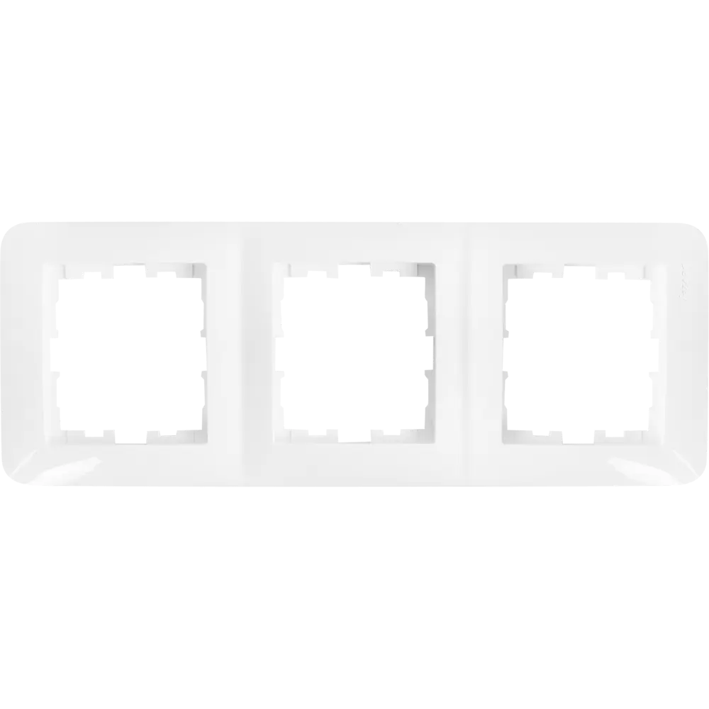 Рамка для розеток и выключателей Lezard Karina Life 3 поста вертикальная цвет белый STLM-2165266