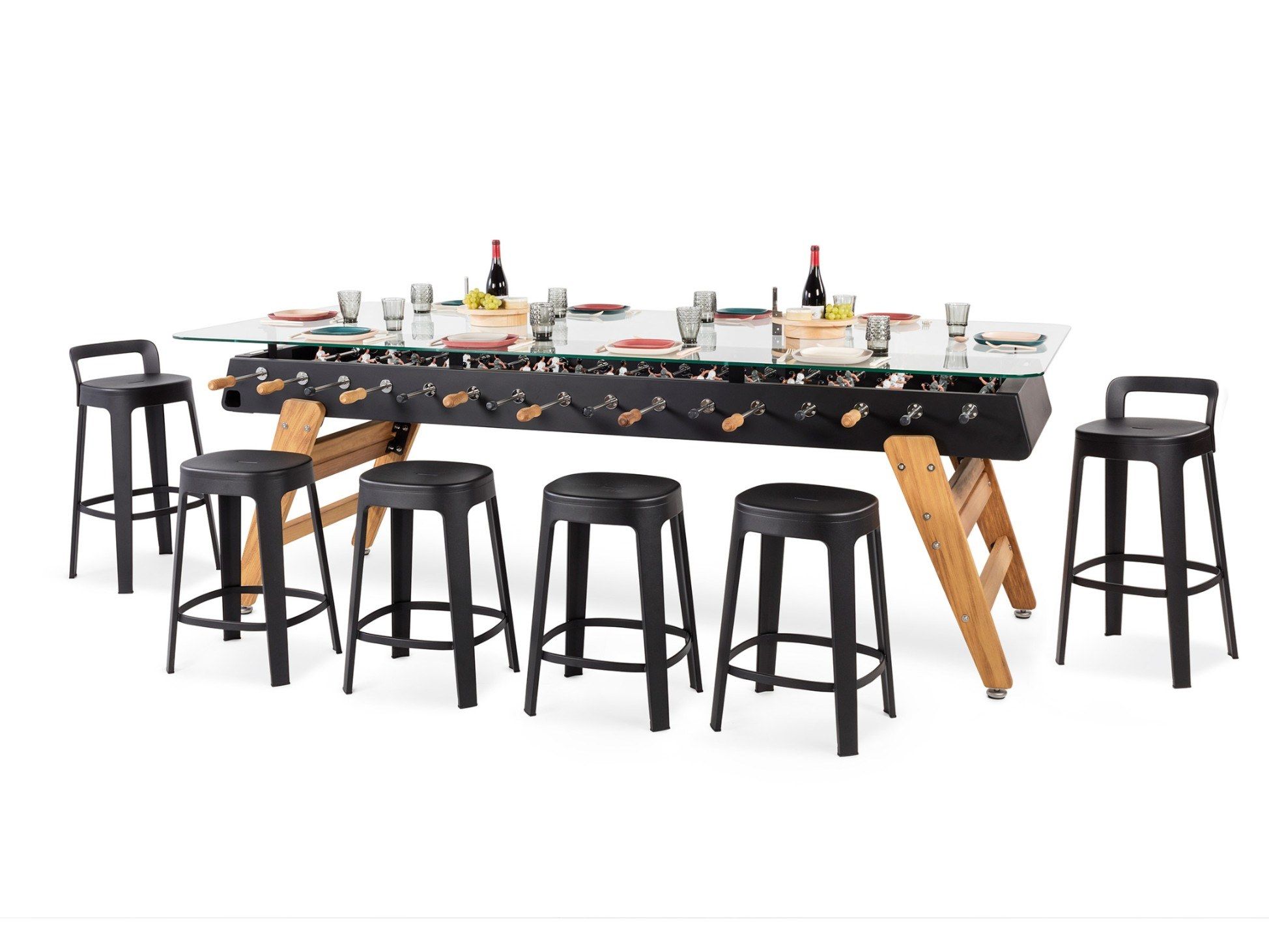 Прямоугольный обеденный стол из стали и стекла RS Barcelona RS MAX ARCH-00011590 - Вид №3