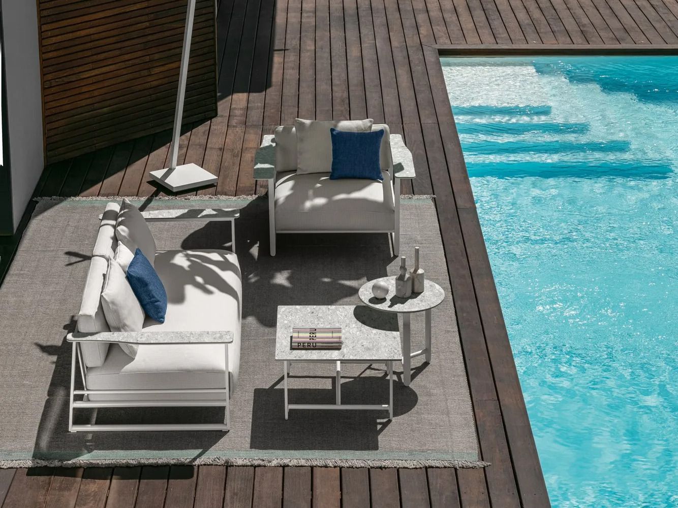 Квадратный садовый стол из керамогранита Talenti Riviera ARCH-00080086 - Вид №1