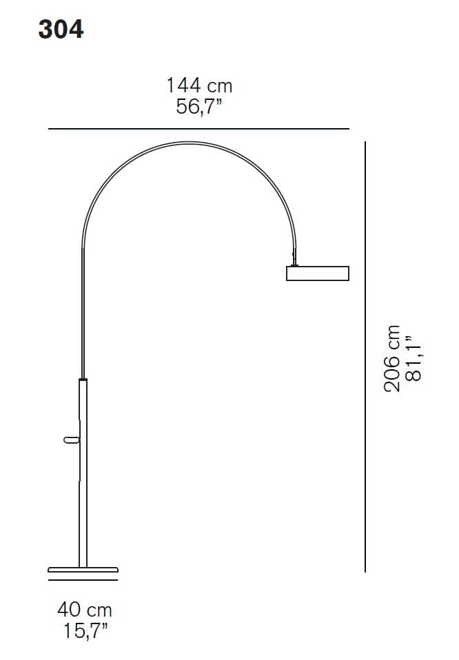 Металлическая светодиодная наружная дуговая лампа Oluce Berlin ARCH-00091459 - Вид №4