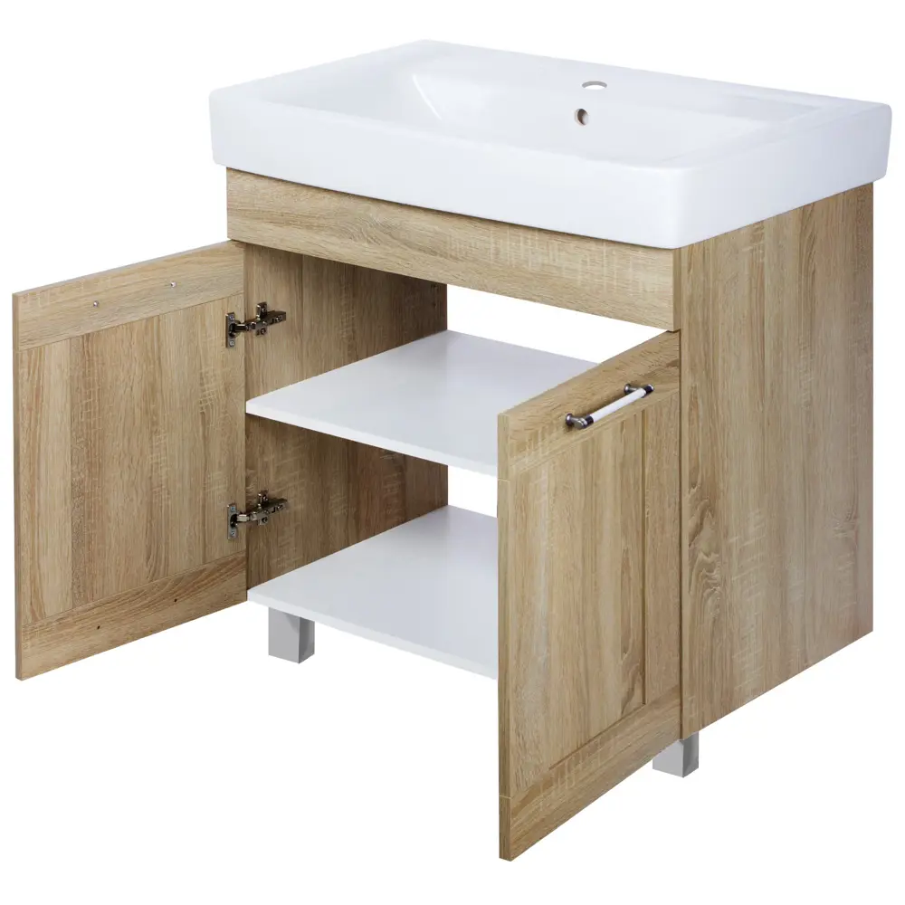 Тумба под раковину напольная «Клио» 80 см  цвет дуб сонома Santreyd STLM-2046470 - Вид №1