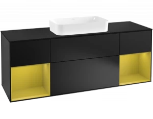 Villeroy&Boch Тумба под раковину Прямоугольная версия F332HEPD Finion Black Matt Lacquer