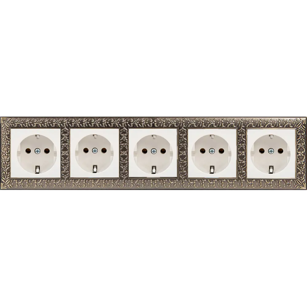 Рамка для розеток и выключателей Werkel Antik 5 постов цвет бронза STLM-2186280