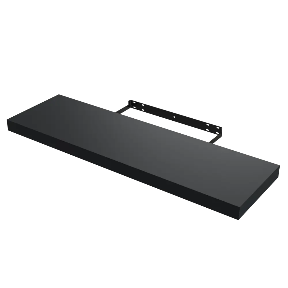 Полка настенная Spaceo Paris 80x23.5 см МДФ цвет чёрный STLM-2166560 - Вид №3