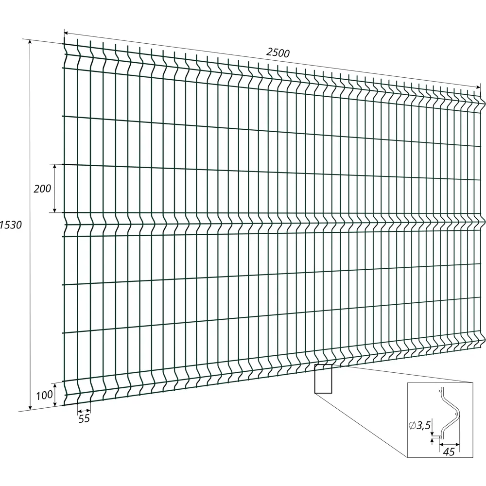 Grand Line 3D панель Light для забора - стильное ограждение участка 81990724 STLM-0016799 - Вид №3