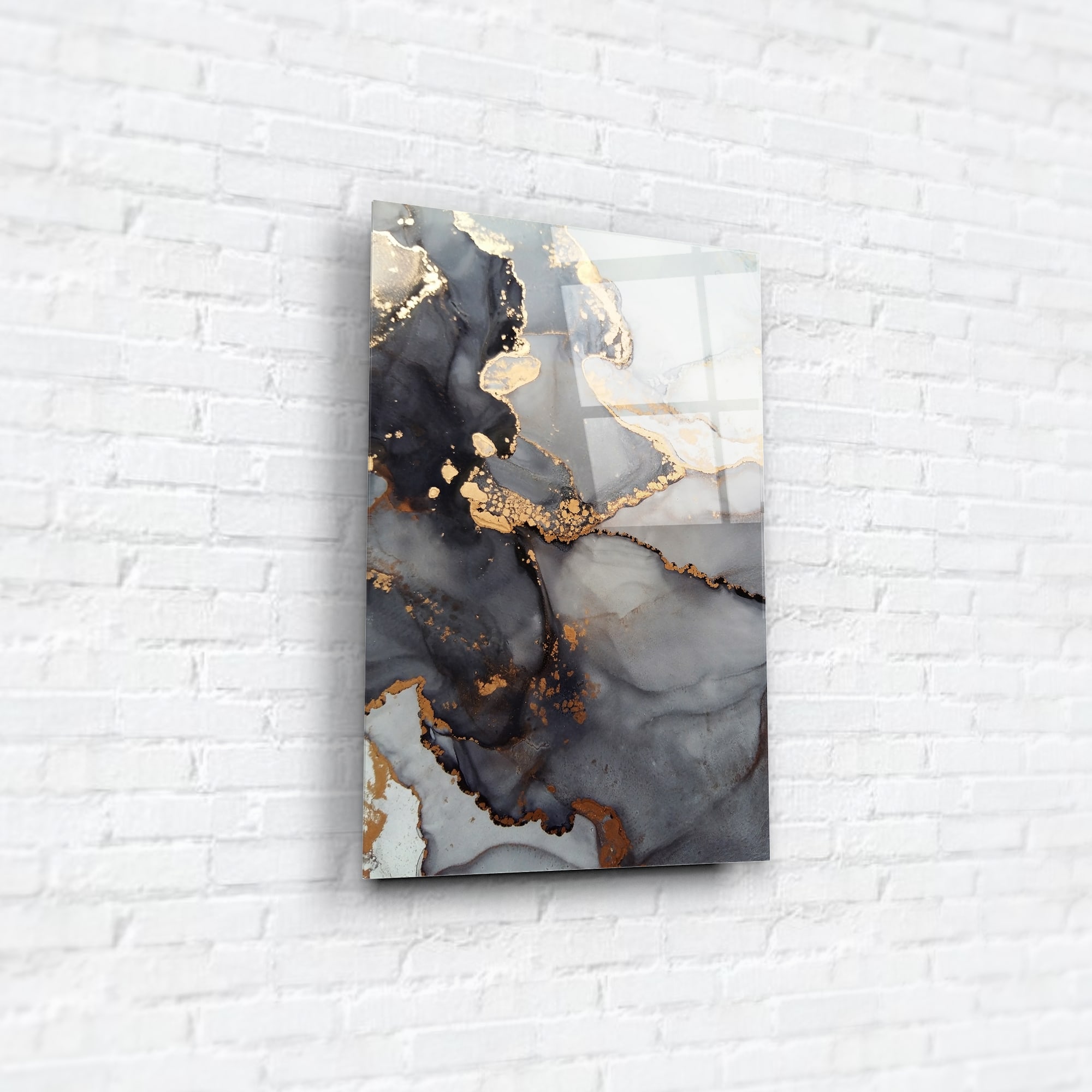 82977337 Картина на стекле «Белый акрил 3» 40x60 см Santreyd  - Вид №3